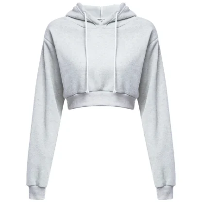 Sexy Cropped Hooded Pullover Jacket - Image 11