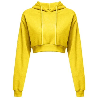 Sexy Cropped Hooded Pullover Jacket - Image 8