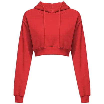 Sexy Cropped Hooded Pullover Jacket - Image 7