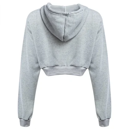 Sexy Cropped Hooded Pullover Jacket - Image 5