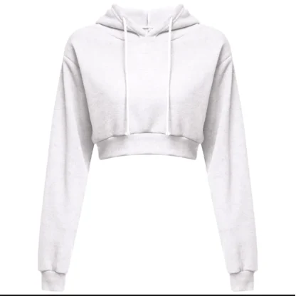 Sexy Cropped Hooded Pullover Jacket - Image 10
