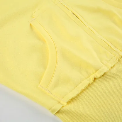 Zip Cropped Hoodie with Creative Drawstring - Image 10