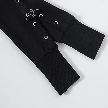 Cold-shoulder Cropped Hooded Pullover - Image 10