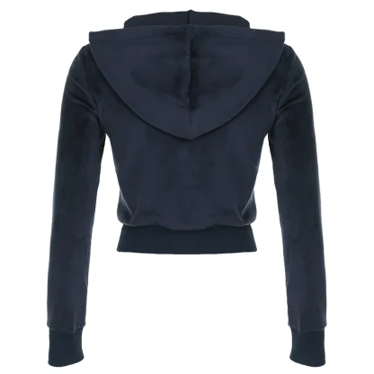 Fitted Cropped Hoodie with Drawstring - Image 4