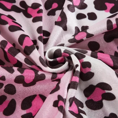 Slim Fit Women's Hoodie with Leopard Print - Image 9