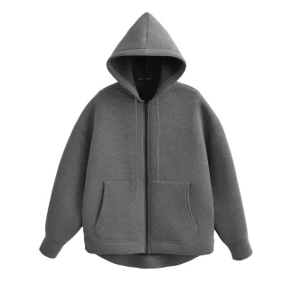 Relax Fit Hooded Jacket with Zipper