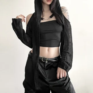 Lightweight Thin Open Front Hooded Jacket