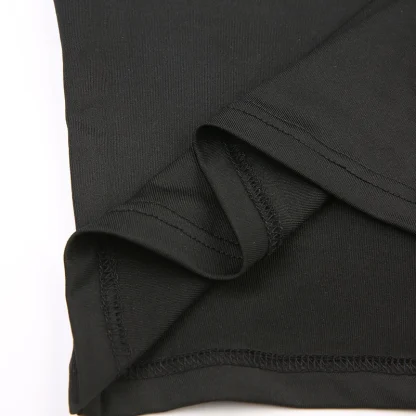 Chic Black Cropped Hoodie with Off-shoulder - Image 6