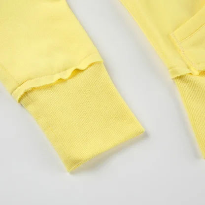 Zip Cropped Hoodie with Creative Drawstring - Image 11