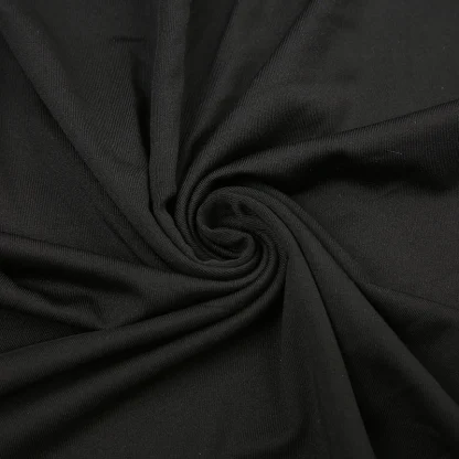 Chic Black Cropped Hoodie with Off-shoulder - Image 7