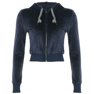 Fitted Cropped Hoodie with Drawstring