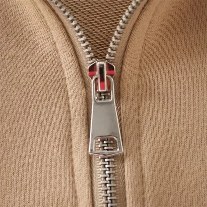 Zippered Cropped Hoodie with Pocket - Image 8