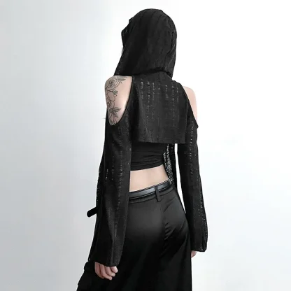 Lightweight Thin Open Front Hooded Jacket - Image 3