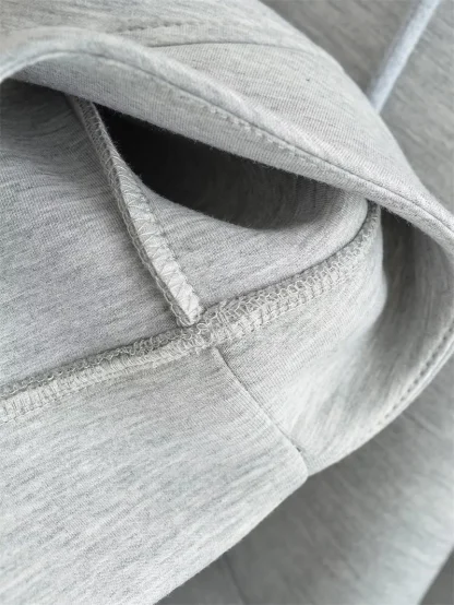 Relax Fit Hooded Jacket with Zipper - Image 13