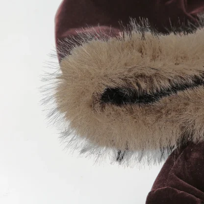 Slim Fit Cropped Hoodie with Faux Fur - Image 8